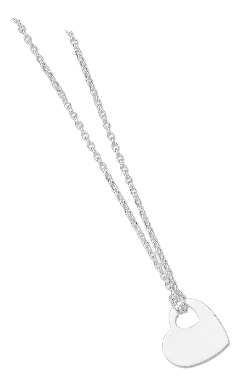 Rolo Necklace Heart Heart Cut Out