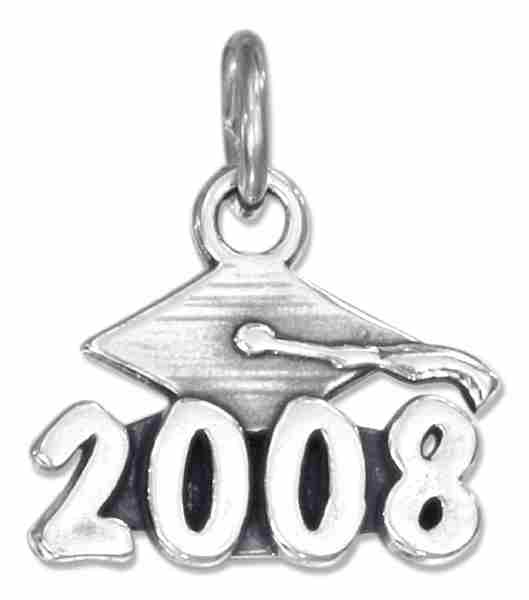 Graduation Cap Class Of 2008 Charm