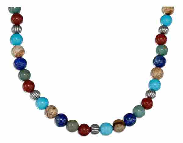 Beaded Gem Stone Necklace Beaded Gem Stone Necklace