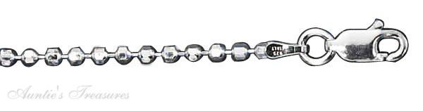 2.2mm Diamond Cut Bead Chain Necklace Bracelet Ankle Anklet 220 2.2mm Diamond Cut Bead Chain Necklace Bracelet Ankle Anklet 220