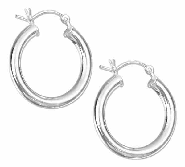 22mm Diameter Tubular Hoop Earrings 22mm Diameter Tubular Hoop Earrings