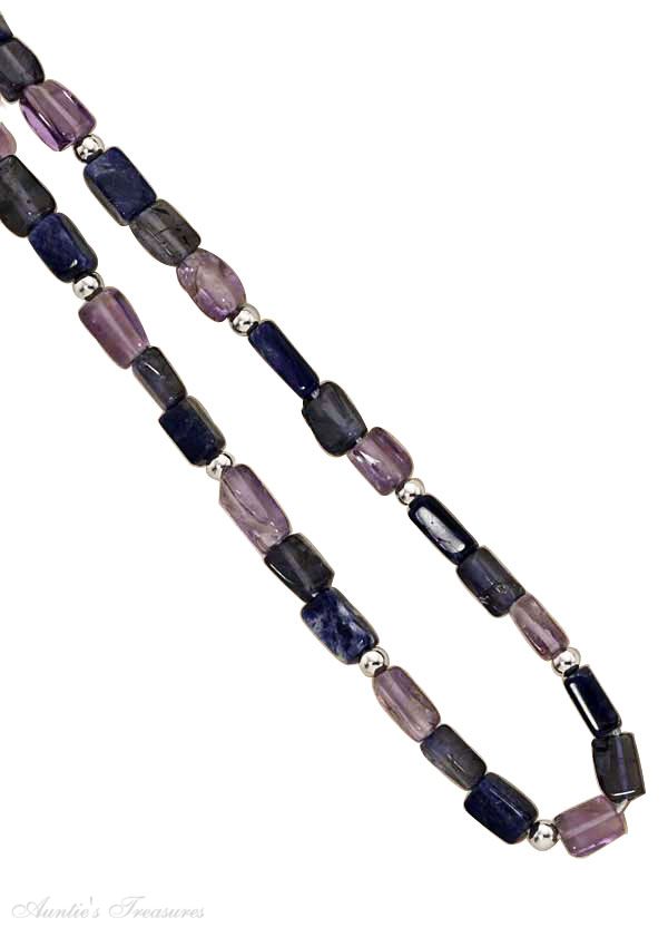 Gem Stone Beaded Necklace - Click Image to Close