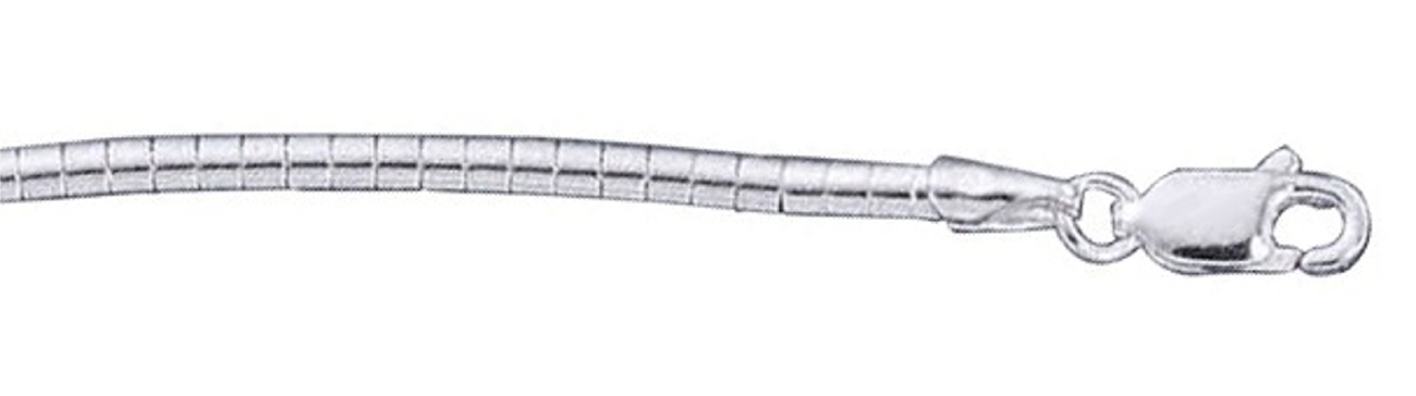 Flat Omega Chain Necklace Or Bracelet 2mm Flat Omega Chain Necklace Or Bracelet 2mm