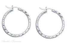 Square Chevron Hoop Earrings 31mm