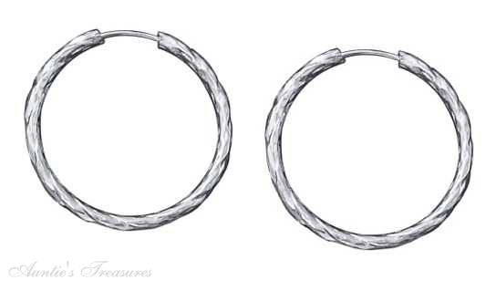 Twist Hoop Earrings 34mm