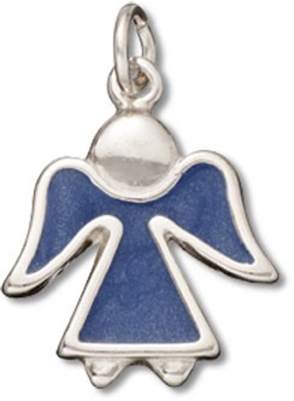 3D Angel Charm With Blue Enamel 3D Angel Charm With Blue Enamel