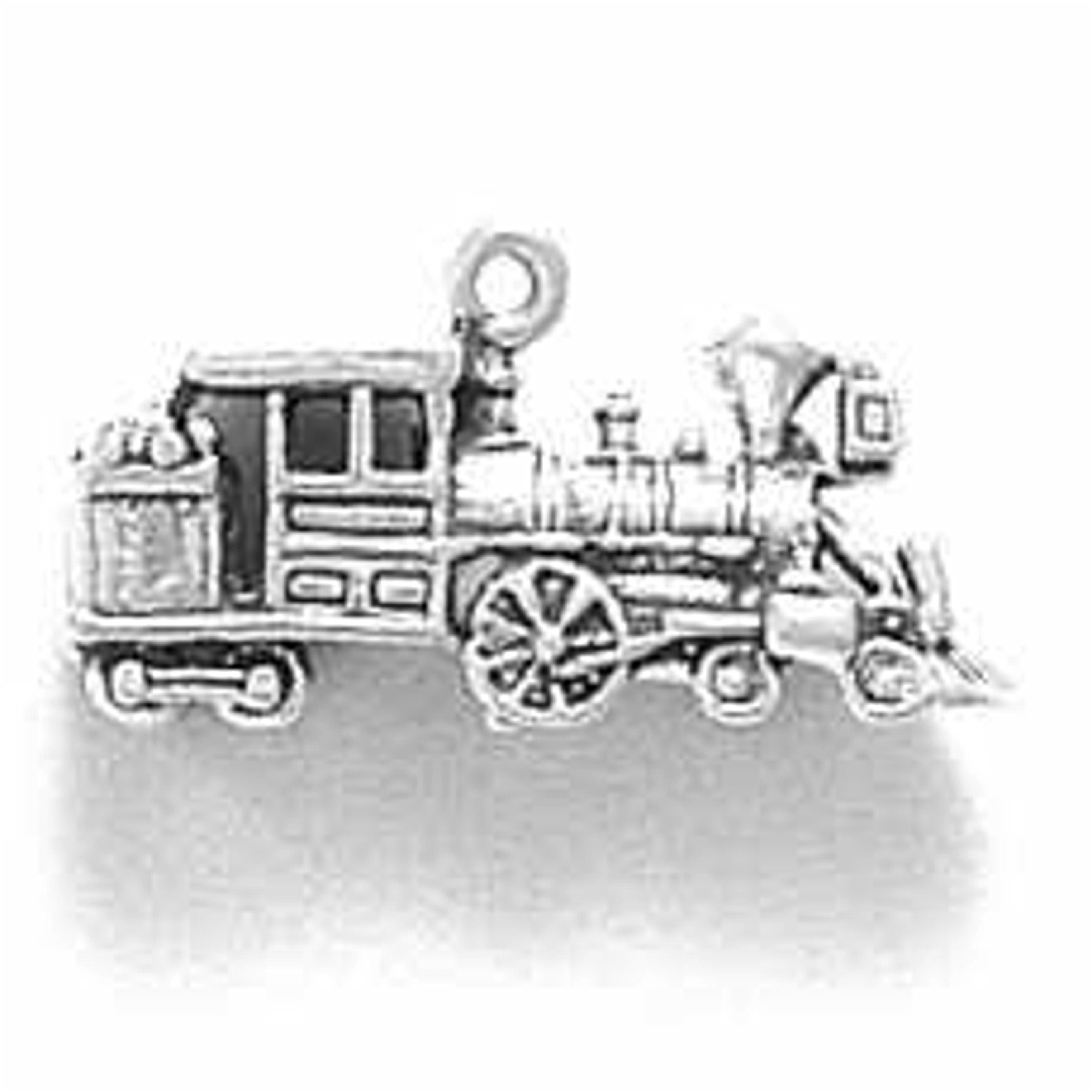 3D Oil Or Coal Fired 4-2-4 Steam Engine Locomotive Tender Train Charm 3D Oil Or Coal Fired 4-2-4 Steam Engine Locomotive Tender Train Charm