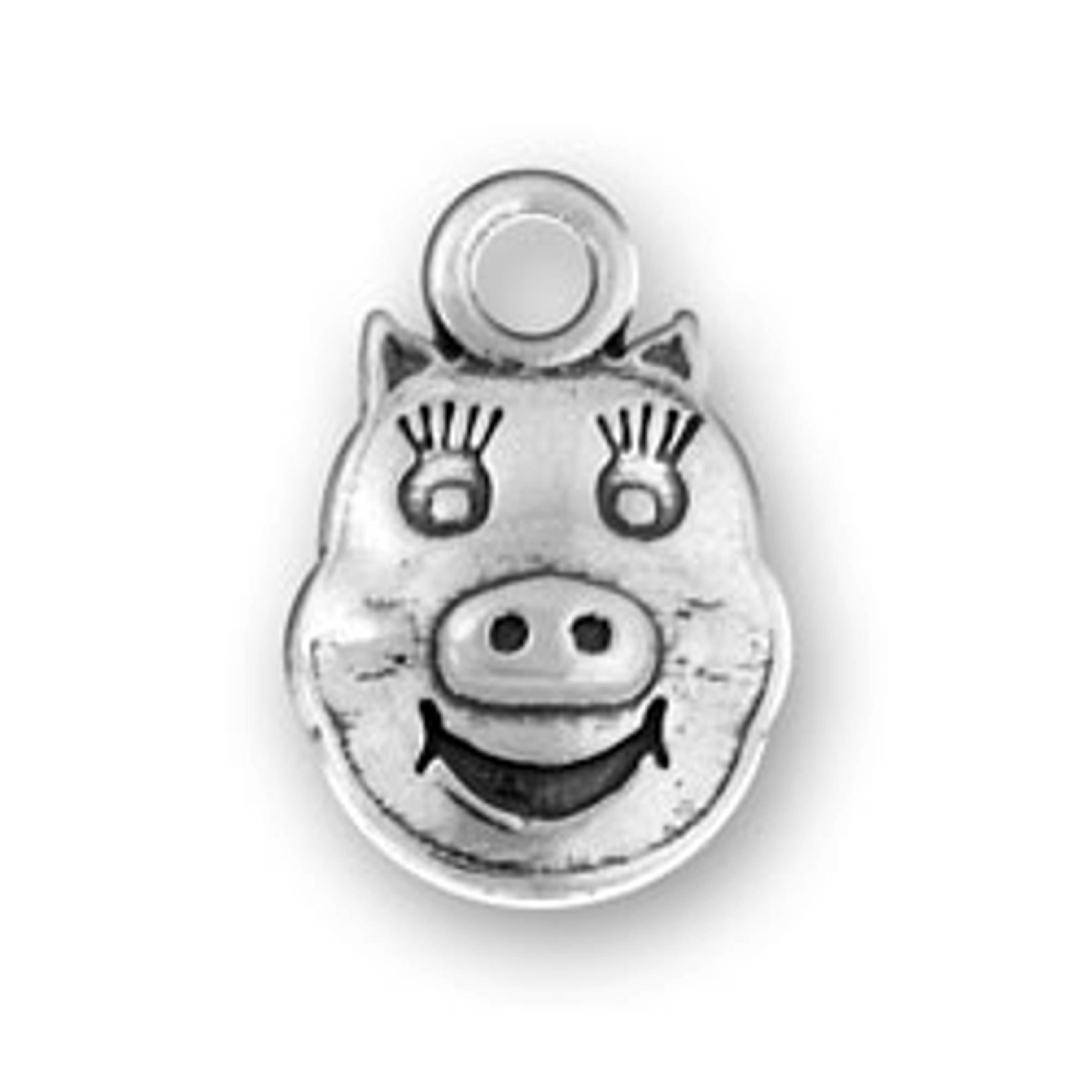 3D Pig Face Charm With Animated Features 3D Pig Face Charm With Animated Features