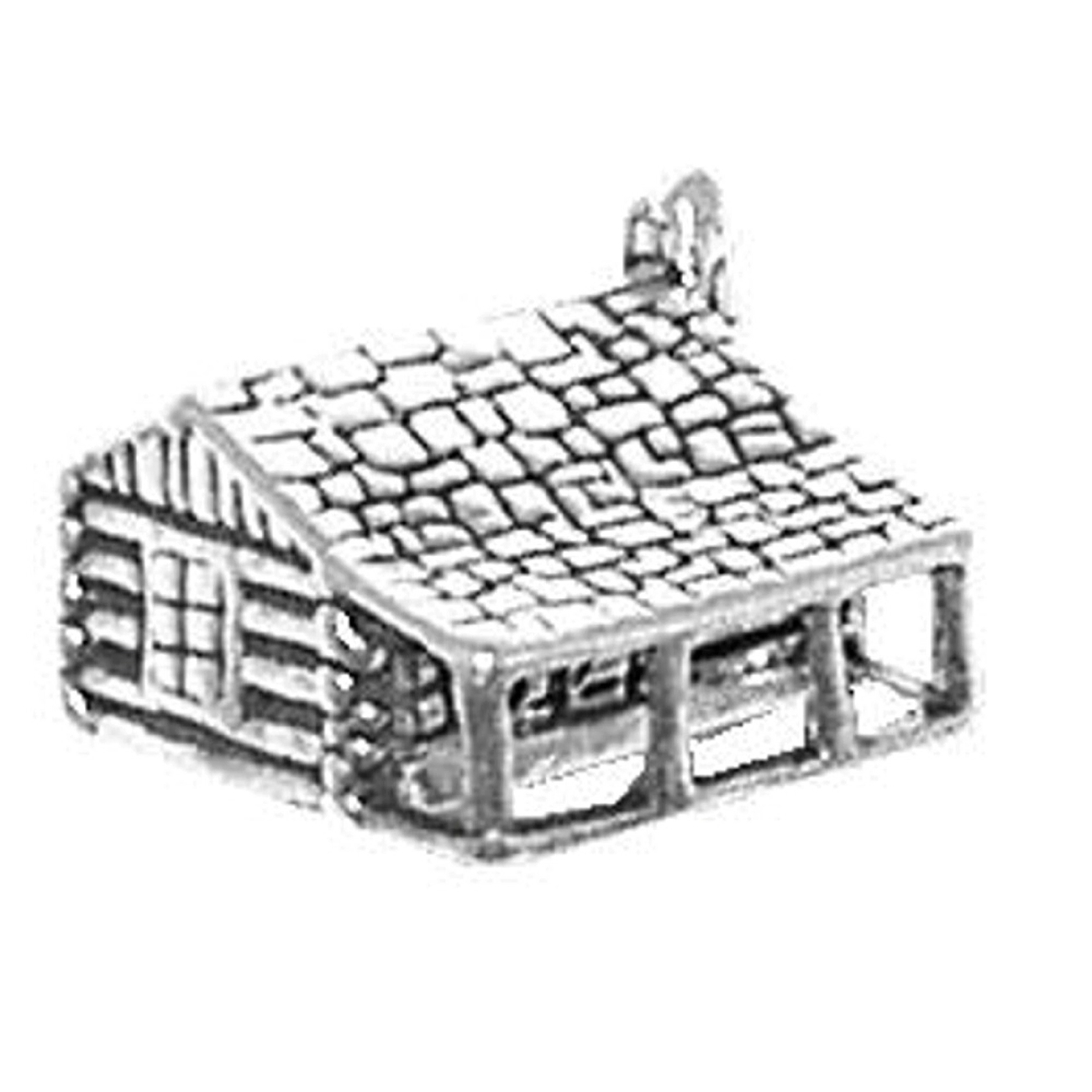 3D Pioneer Log Cabin Charm 3D Pioneer Log Cabin Charm
