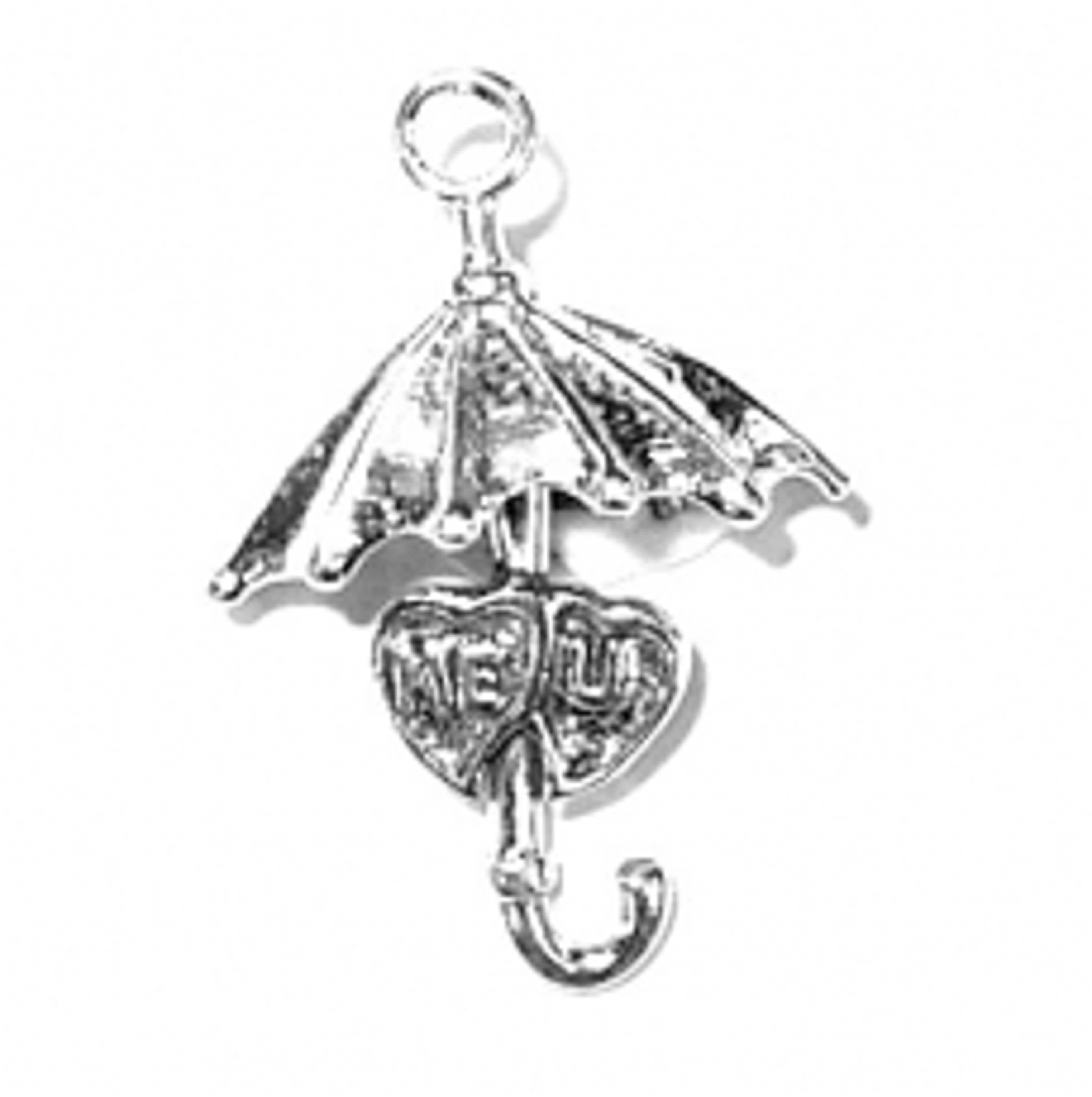 3D Open Umbrella With You And Me Hearts Love Valentine Message Charm 3D Open Umbrella With You And Me Hearts Love Valentine Message Charm