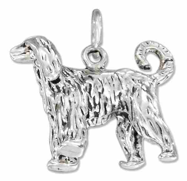 3D Afghan Hound Dog Breed Charm 3D Afghan Hound Dog Breed Charm