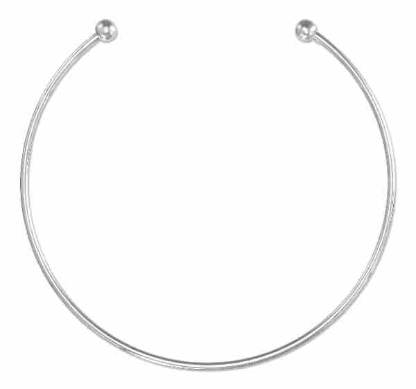 3mm Round Collar Necklace 8mm Ball Ends 3mm Round Collar Necklace 8mm Ball Ends