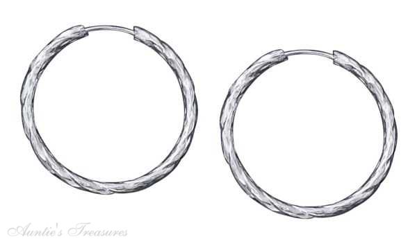 Twist Hoop Earrings 49mm