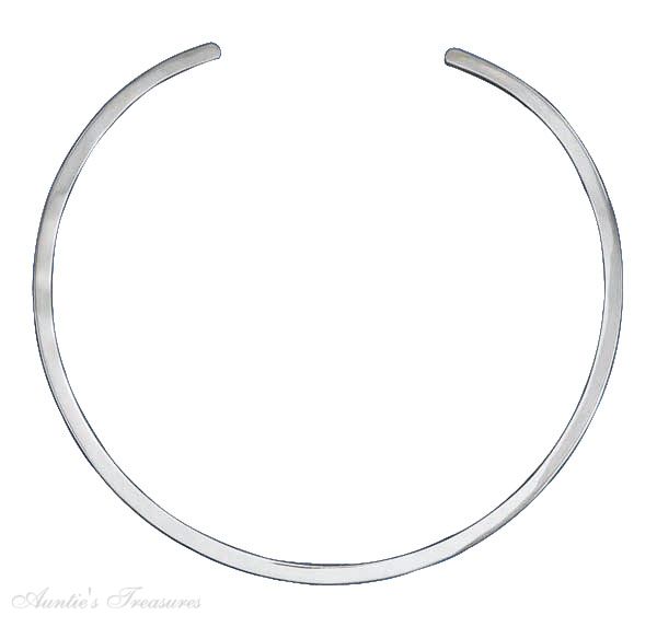 Flat Open Ended Collar Choker Necklace