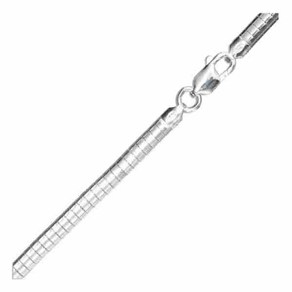 Flat Omega Chain Necklace Or Bracelet 4mm Flat Omega Chain Necklace Or Bracelet 4mm