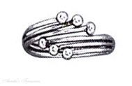 Six 6 Ball Bypass Wrap Toe Ring Six 6 Ball Bypass Wrap Toe Ring