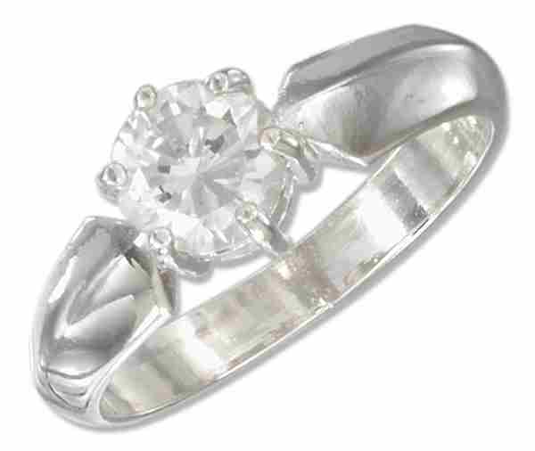 Cubic Zirconia Pointed Shank Ring Cubic Zirconia Pointed Shank Ring