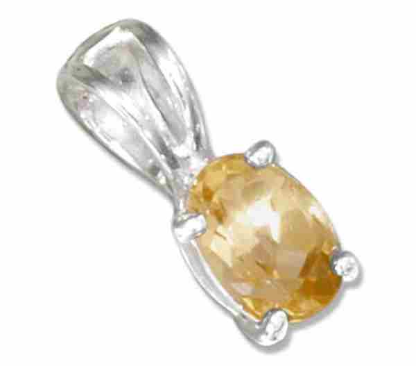 Oval Citrine Pendant
