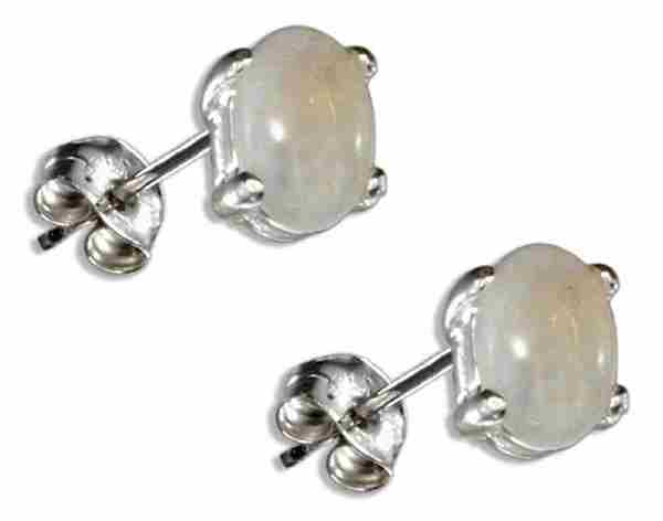 Oval Genuine Opal Stud Earrings Oval Genuine Opal Stud Earrings