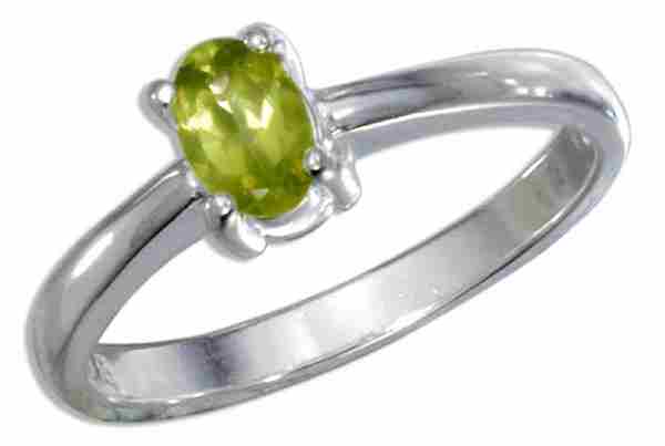 Oval Peridot Solitaire Ring Oval Peridot Solitaire Ring