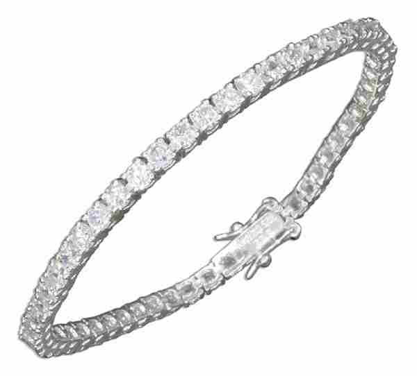 Cubic Zirconia Tennis Bracelet 3mm