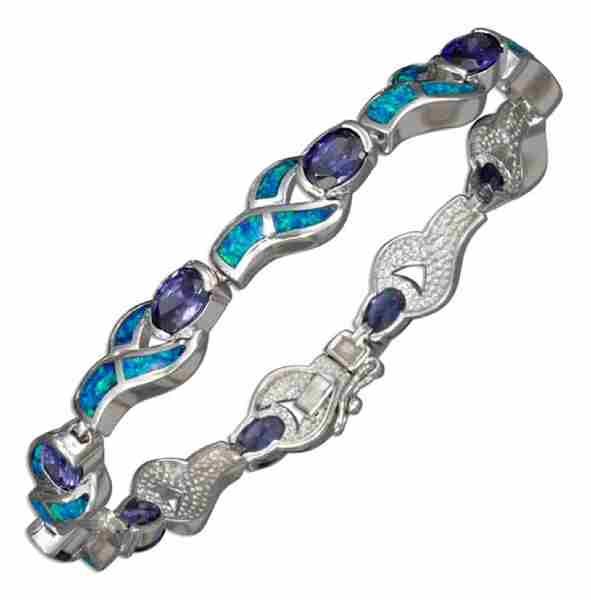 Imitation Tanzanite Oval Imitation Bracelet