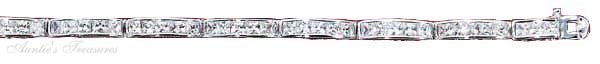 Channel Set Dome Link Tennis Bracelet Cubic Zirconia