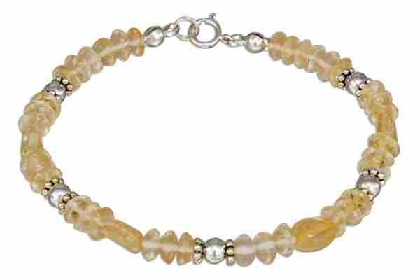 Citrine Beaded Spacers Bracelet