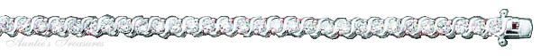 Cubic Zirconia S Shaped Design Tennis Bracelet