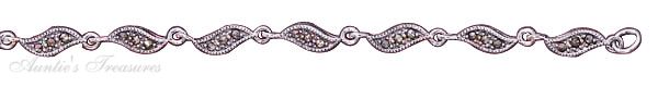 Marcasite Swoosh Link Bracelet Marcasite Swoosh Link Bracelet