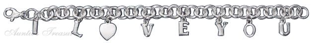 "I Love You" Charm Bracelet