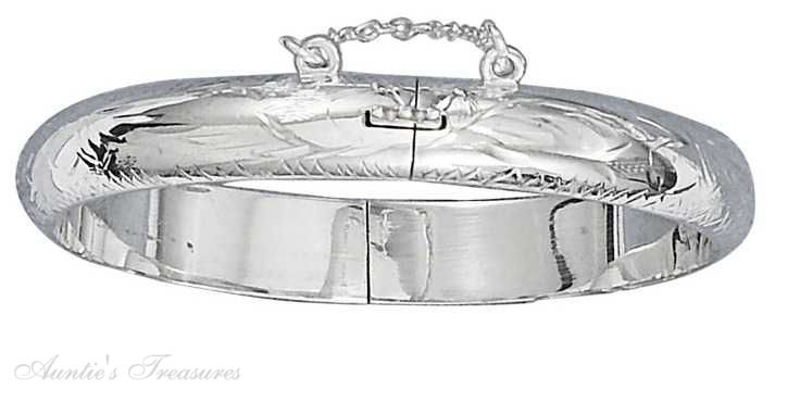 Etched Baby Bangle Bracelet