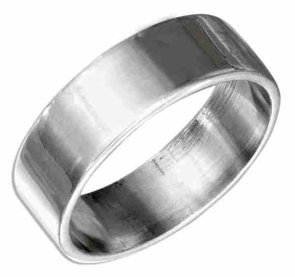 silver band ring