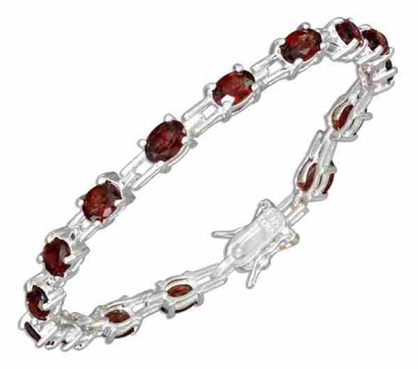 Garnet Link Bracelet Garnet Link Bracelet