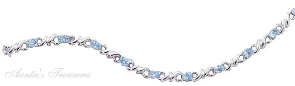 Blue Topaz San Marco Link Bracelet