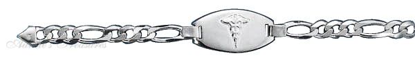 Heavy Figaro Medical ID Bracelet