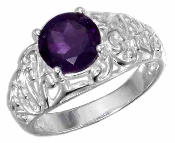 Round Amethyst Ring