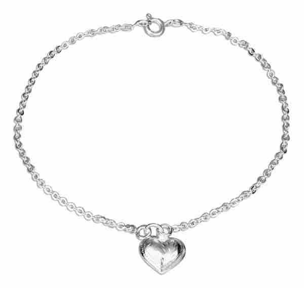 9" Cable Chain Heart Ankle Bracelet 9" Cable Chain Heart Ankle Bracelet