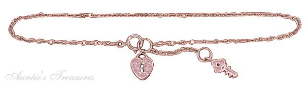 Heart Key Ankle Bracelet