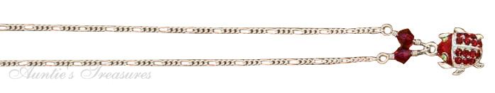 Figaro Ladybug Charm Ankle Bracelet