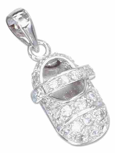 April Large Cubic Zirconia Birthstone Baby Bootie Charm April Large Cubic Zirconia Birthstone Baby Bootie Charm