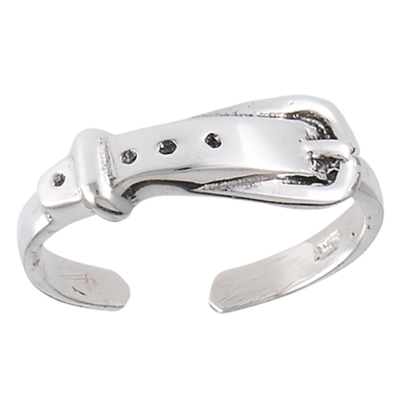Adjustable Belt And Buckle Toe Ring