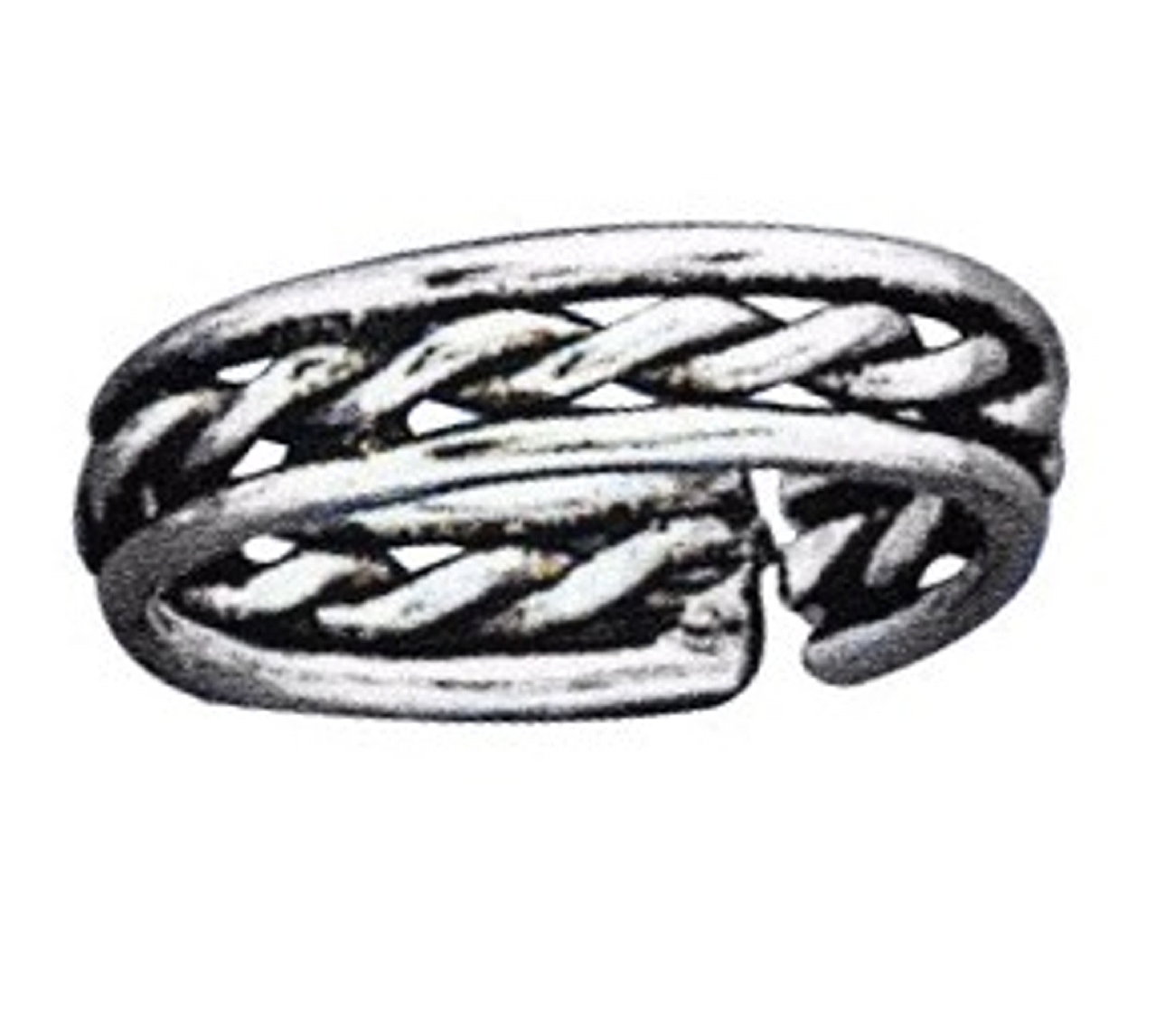 Centered Twisted Wire Adjustable Toe Ring Centered Twisted Wire Adjustable Toe Ring