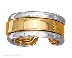 Gold Center Stripe Adjustable Thumb Ring