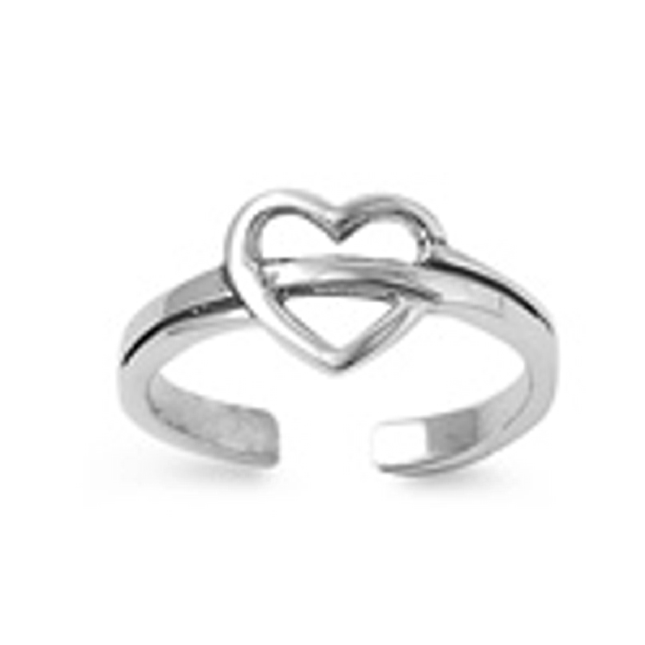 Band Through Heart Adjustable Toe Ring Band Through Heart Adjustable Toe Ring