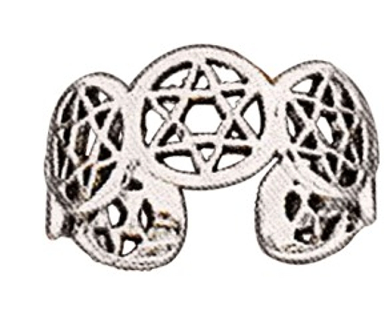 Wide Band Open Star Of David Adjustable Toe Ring Wide Band Open Star Of David Adjustable Toe Ring