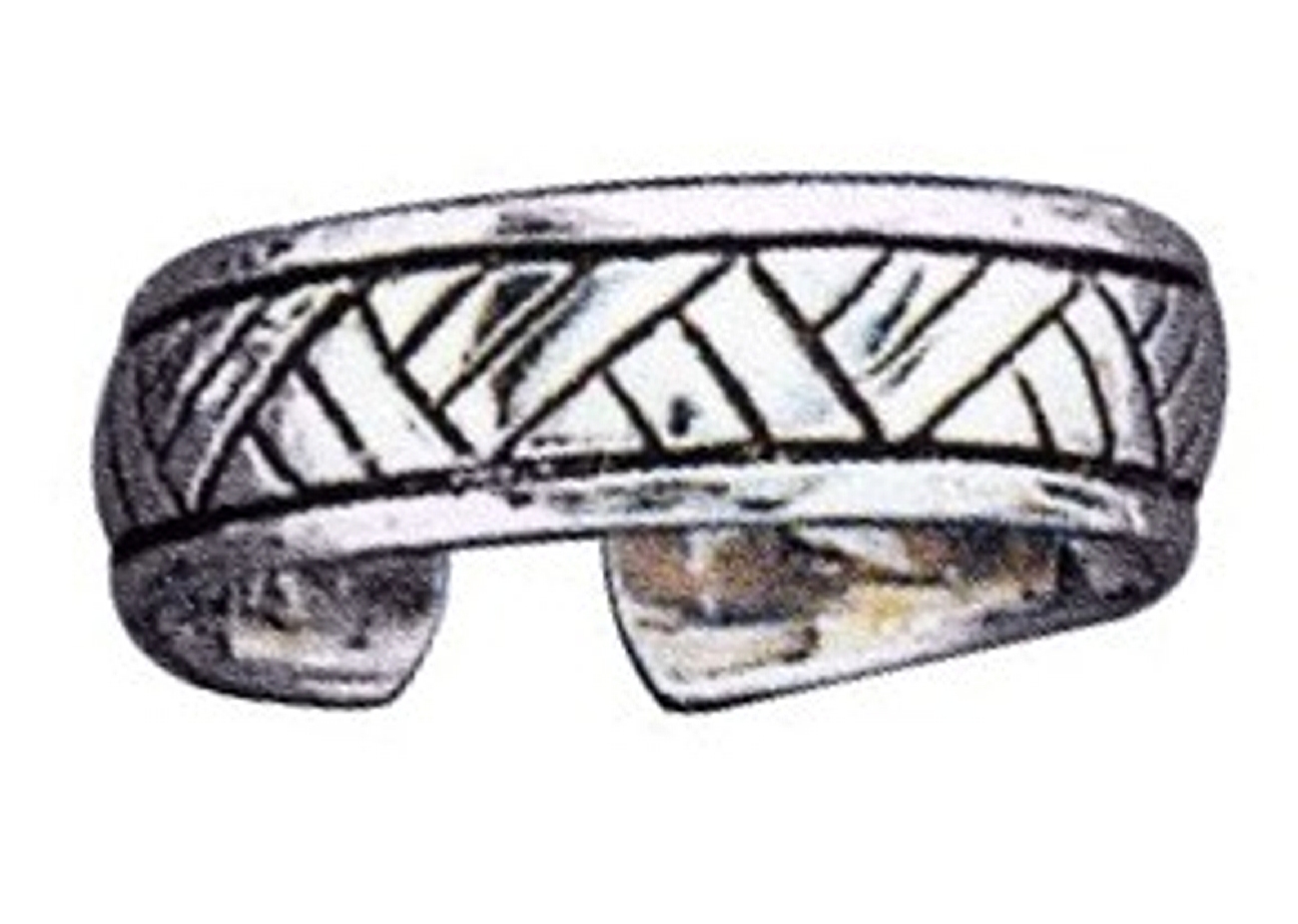 Thatched Bamboo Design Adjustable Toe Ring Thatched Bamboo Design Adjustable Toe Ring