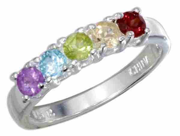 Amethyst Blue Topaz Peridot Citrine Garnet Gemstone Ring Amethyst Blue Topaz Peridot Citrine Garnet Gemstone Ring