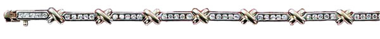 Gold Vermeil "x" Cubic Zirconia Bracelet Gold Vermeil "x" Cubic Zirconia Bracelet