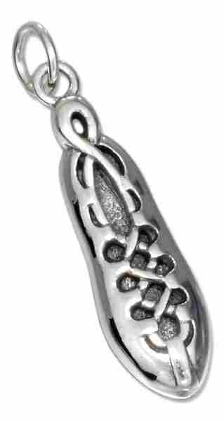 Antiqued 1" Irish Dancing Shoe Charm Hollow Back Antiqued 1" Irish Dancing Shoe Charm Hollow Back